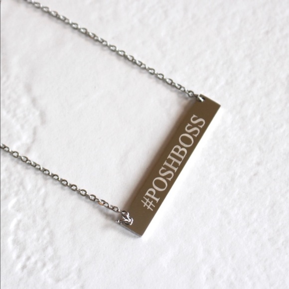 #POSHBOSS Silver Stainless Pendant Bar - Picture 2 of 3